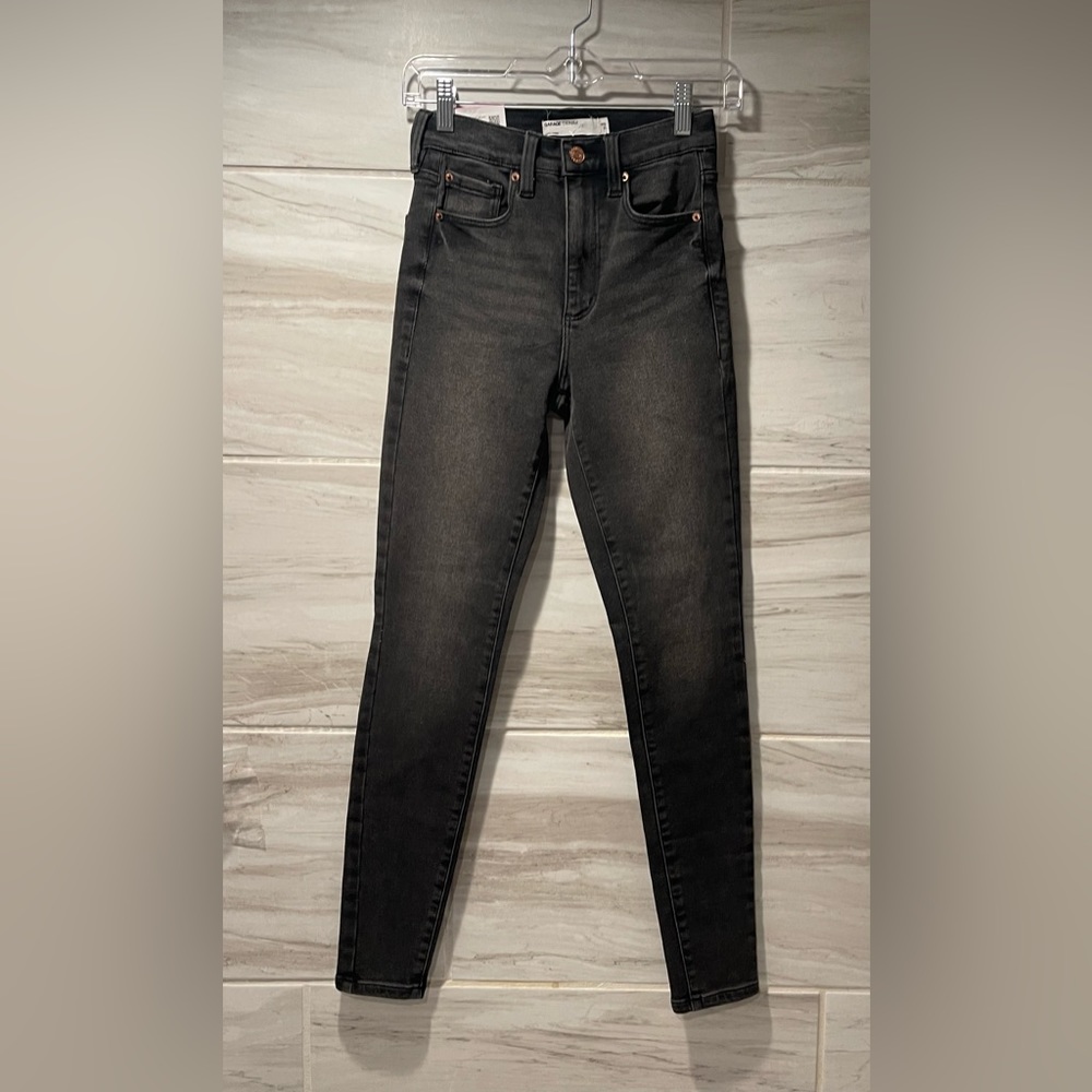 Women's Black Garage Denim Super Skinny Jeans Size 23 NWT